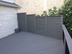 composite screen wall and deck