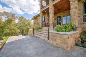 terraced rear deck softens transition to ground